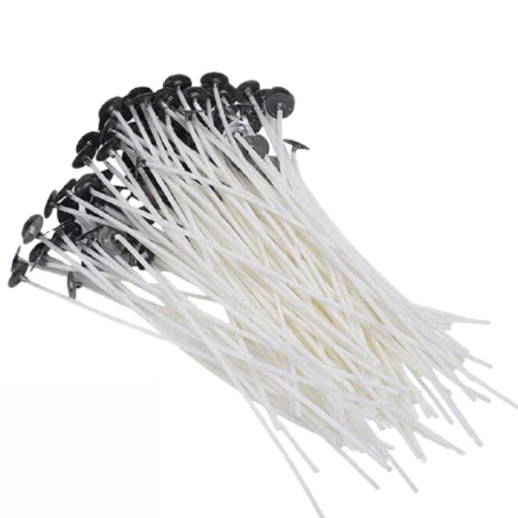 Pavio De Algodão Parafinado 15cm  Para Velas Pacote Com 25 Un em Oferta na Shopee