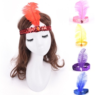 Faixas Tiara Pena Charleston Cabare Fantasia Melindrosa em Oferta na Shopee