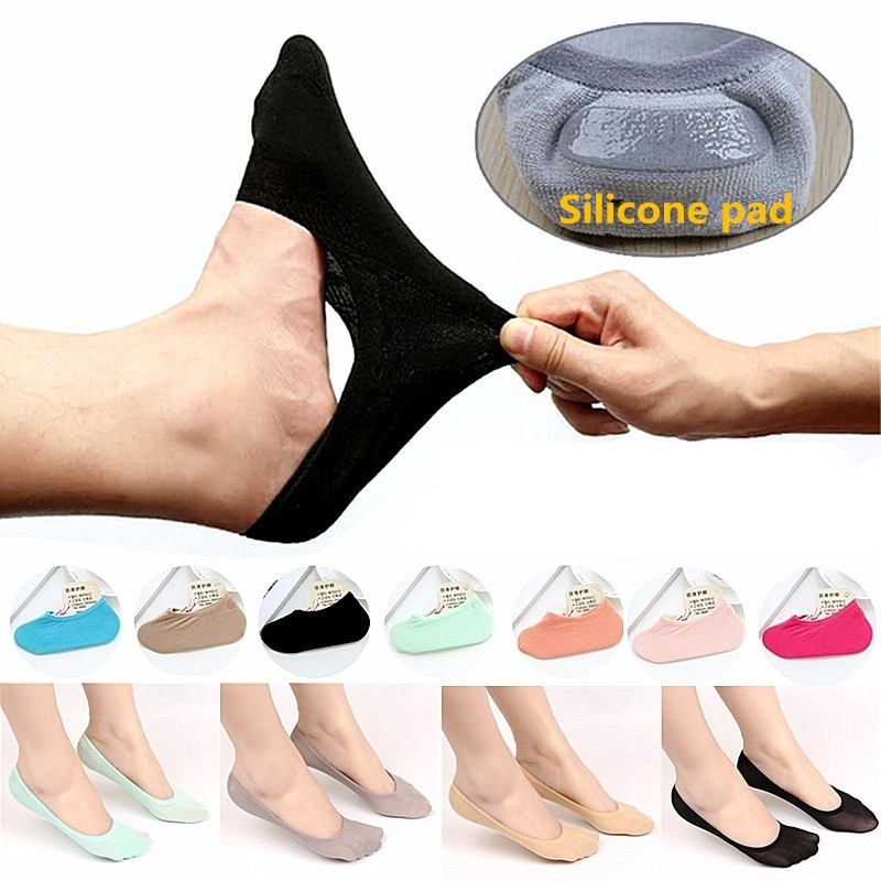 Kit 6 Pares Meia Sapatilha Cano Curto Feminina Invisível Com Silicone em Oferta na Shopee