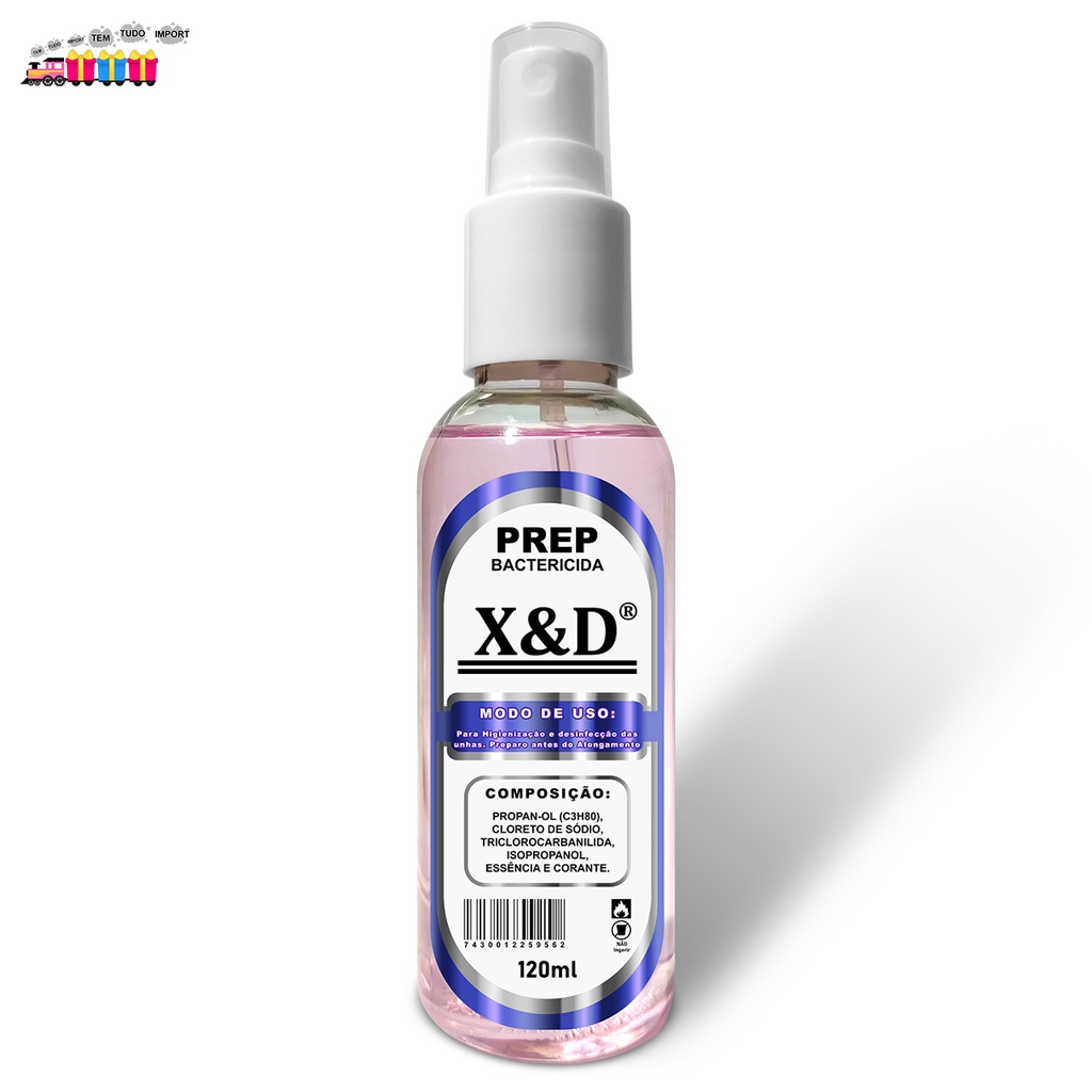 Prep X&d Profissional Bactericida Anti fungo Spray Higiene Unhas 120 Ml