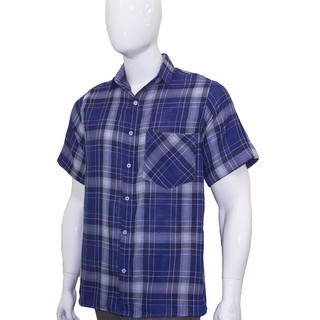 Camisa Social Manga Curta Para Serviço Trabalho Xadrez Fit