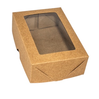Caixa Para Presente Kraft C/ Visor 13x9x4 - 20 Uni em Oferta na Shopee