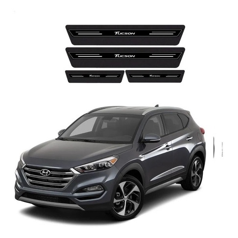 Soleira Protetora Porta Premium Hyundai Tucson - Preto