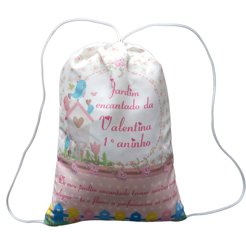 Mochilinhas Saco Sacochila Mochila Sacolinhas Personalizadas Jardim Encantado