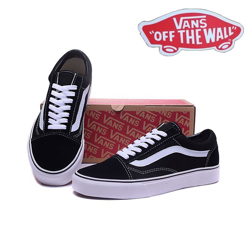 100% Original Vans Sapatos Mulheres Homens Unisex Sneakers Clássico Velho Skool Sapatos De Desporto | Shopee Brasil
