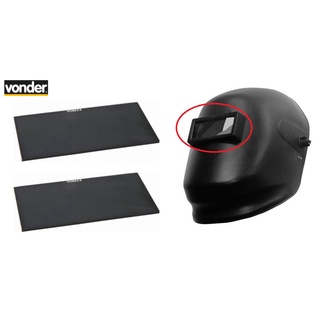 2 Lente mascara de solda retangular verde 108 mm x 51 mm TON 12 VONDER