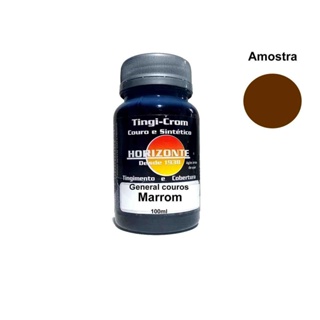 tinta para couro marrom 100ml horizonte em Oferta na Shopee