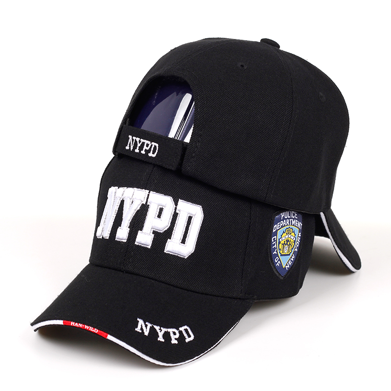 NYPD Letras Bordadas Boné De Beisebol hip hop Viseira Bonés Moda Chapéu De Golfe Masculino E Feminino Chapéus Universais