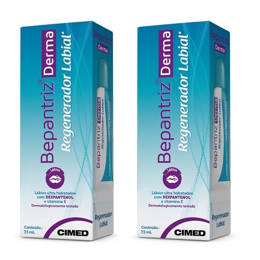 Kit 2 Bepantriz Regenerador Hidratante Labial Dexpantenol