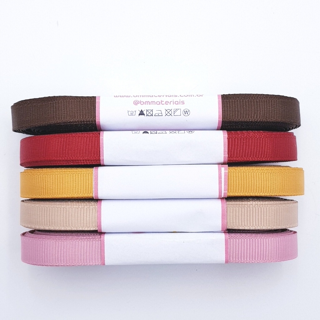 kit fita gorgurão importada tons de inverno 10 mm - 2 metros de cada cor