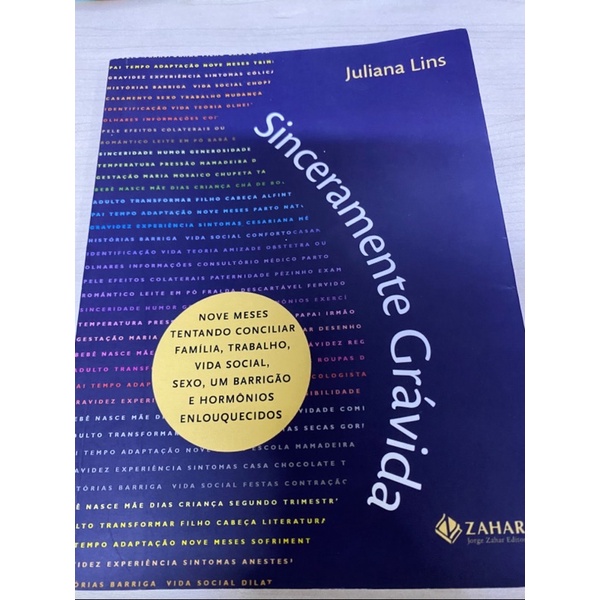 Livro “Sinceramente grávida” maternidade gestação gestante