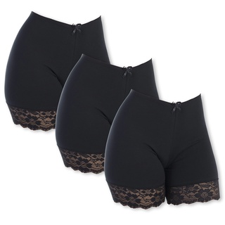 Kit 3 Lingerie Short Perna Ánagua Algodão Penteado