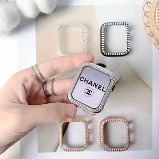 Relógio De Diamante Bumper Case De Proteção Para Apple Capa Série 7 6 SE 5 4 iWatch 45mm 41mm 40mm 44mm 38MM 42MM Watch