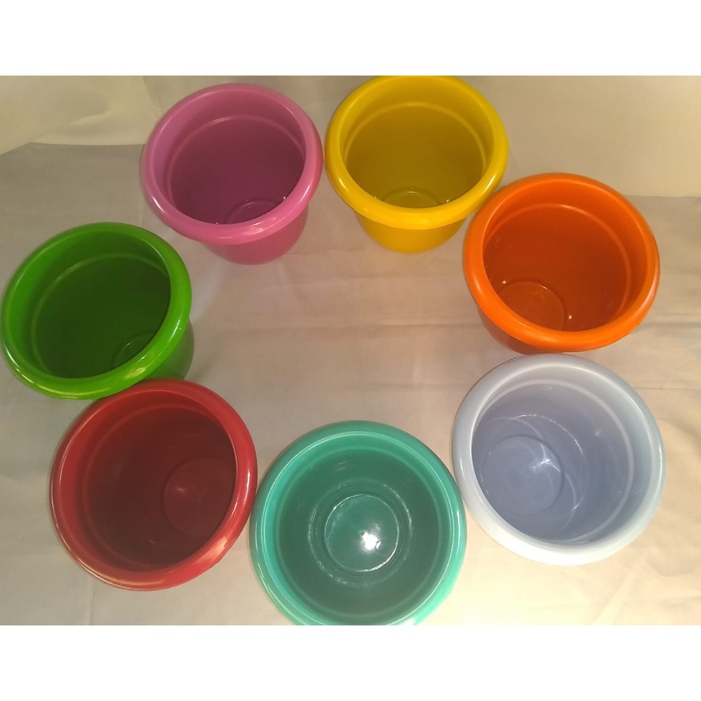 Kit 10 Vasos Para Plantas Alto 2,3Litros Coloridos Plastico