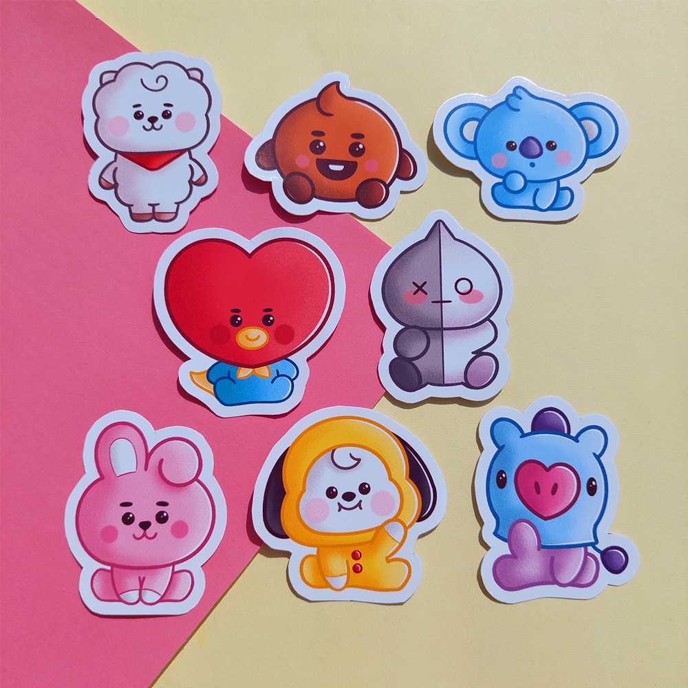 Adesivos BT21 - BTS - Kpop - Line Friends | Shopee Brasil