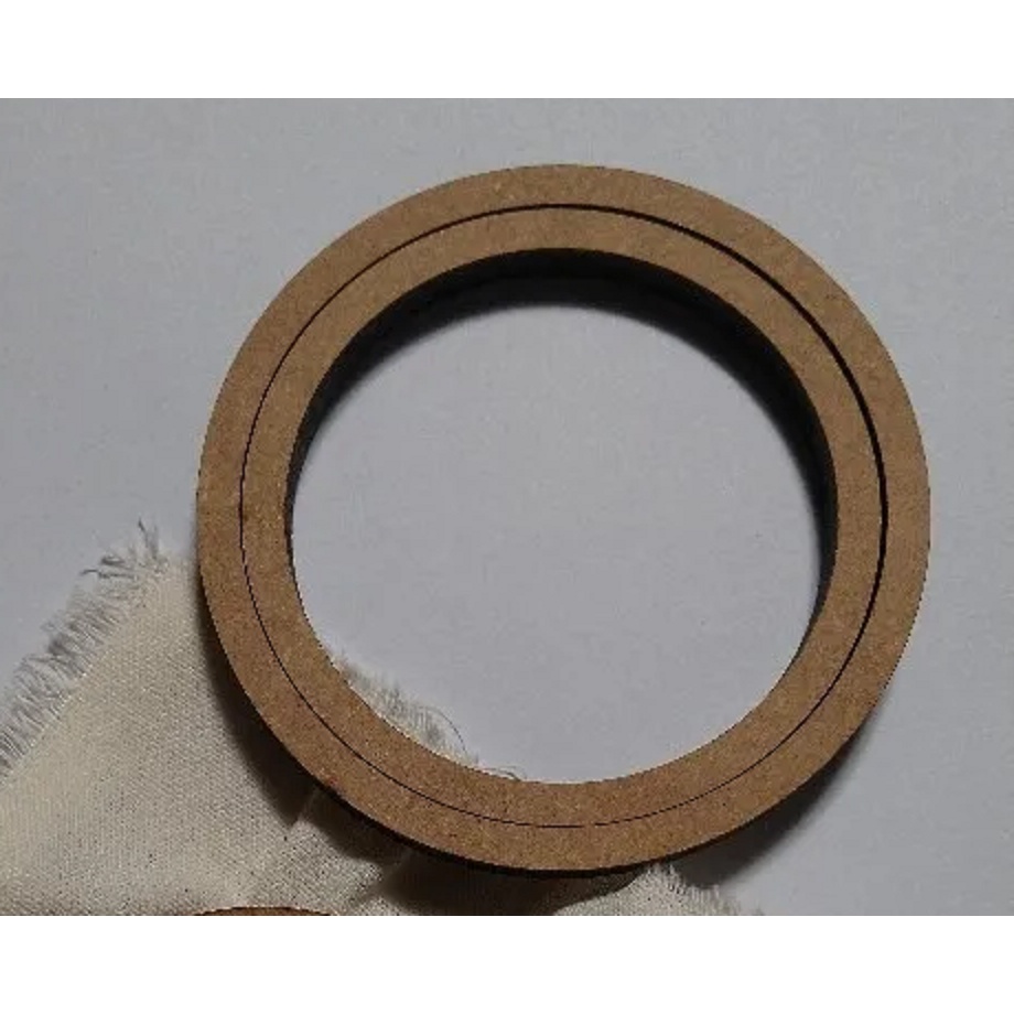 Bastidor redondo de 10cm MDF Cru 6mm Moldura Bordado Crochê
