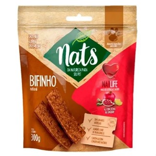 Bifinho Petisco nats  Natural Super Premium NatLife Mais resistência e Saúde para Cães - Nats (300g) em Oferta na Shopee