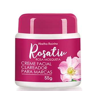 Creme Facial Para Marcas Com Óleo De Rosa Mosqueta Rosativ Abelha Rainha 55g em Oferta na Shopee