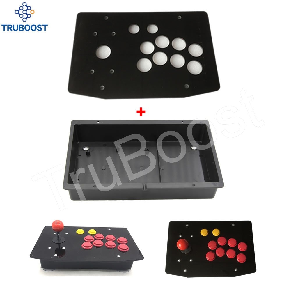 Kits De Joystick DIY Arcade Parte 10 Botões Painel Acrílico E Estojo ...