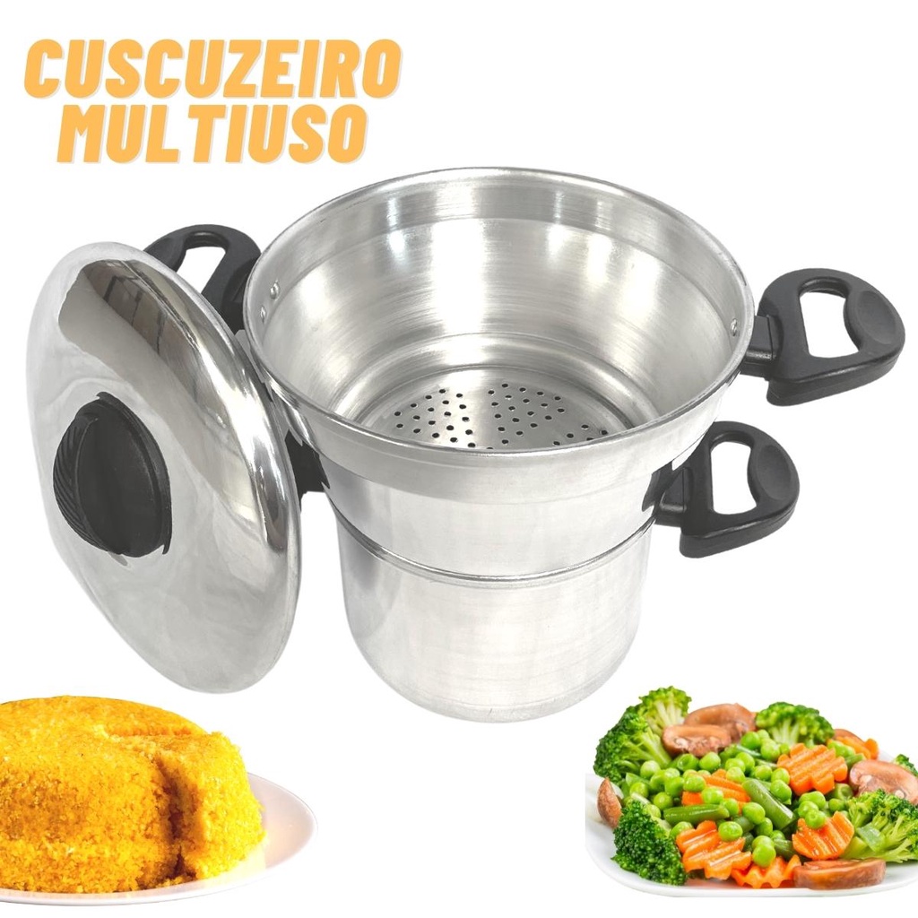 Cuscuzeiro Multiuso 3 Em 1 Panela Para Cuscuz Legumes Verduras ...