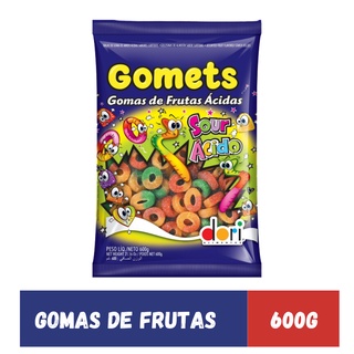 Pacote Bala de Goma Gomets Anel Ácido 600g - Dori