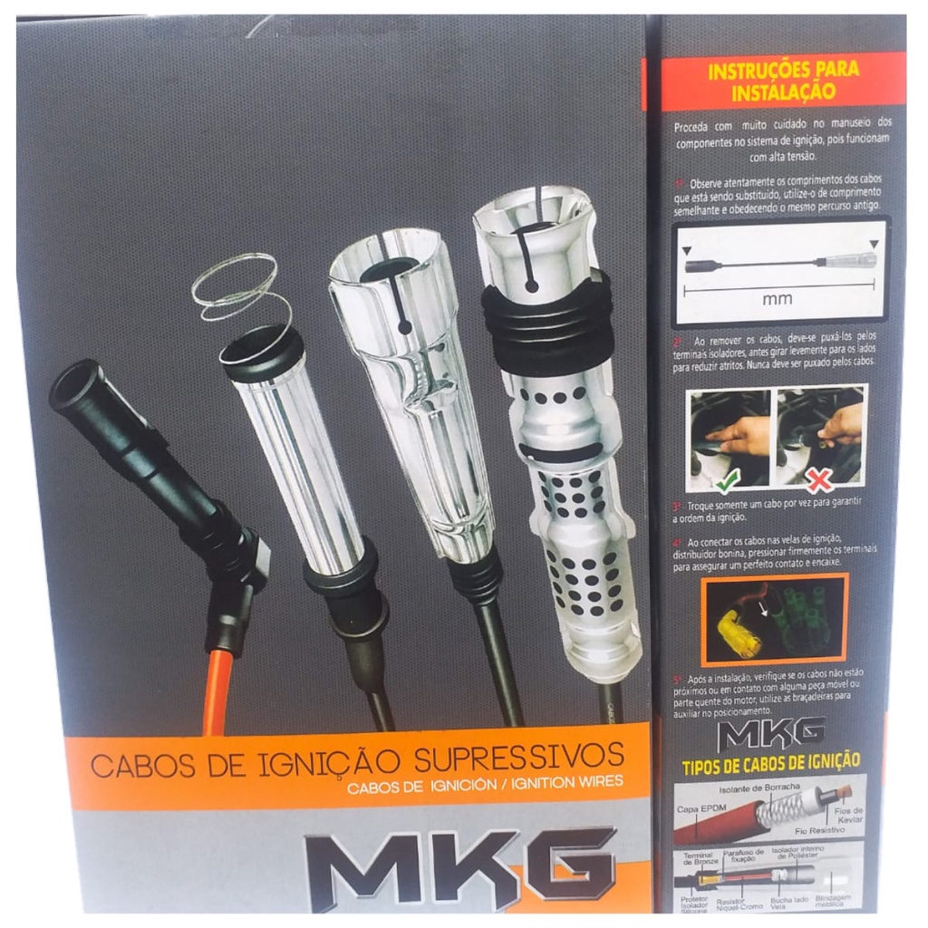 Jogo Cabo De Ignição MKG  Novo Uno Fire Flex