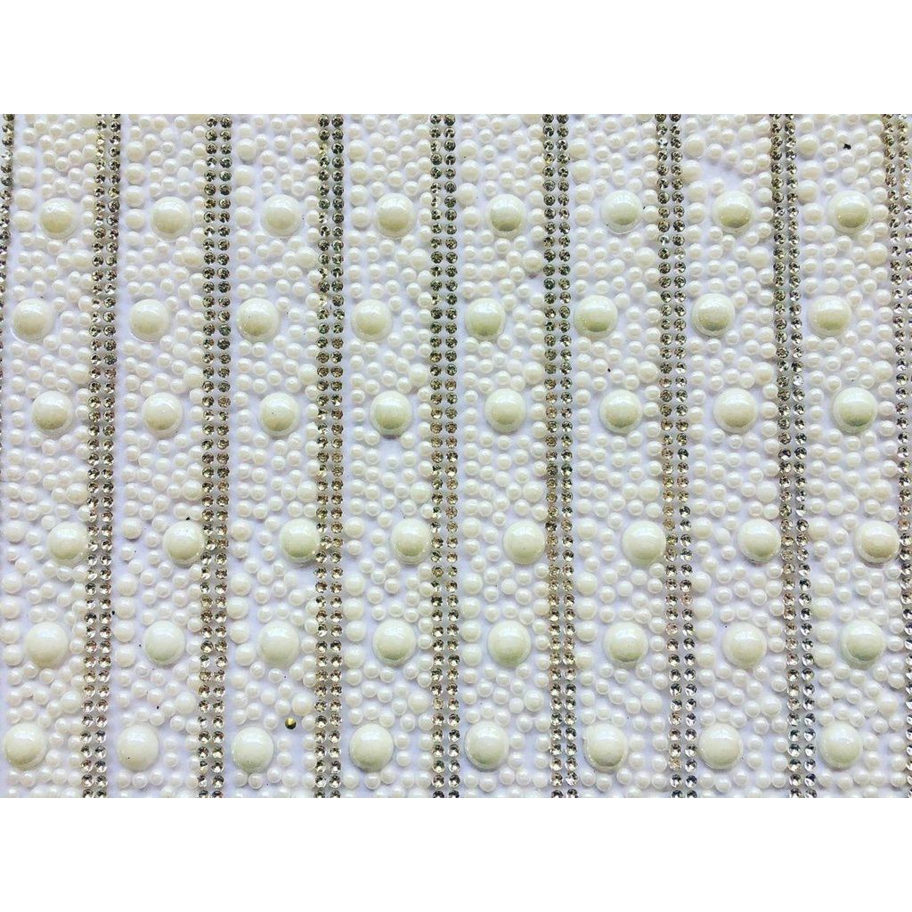 Manta Perola Branca Bolhas Com Strass Cristal 24x40cm