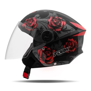 Capacete New Liberty Three Flowers Elite Pro Tork Brilhante em Oferta na Shopee
