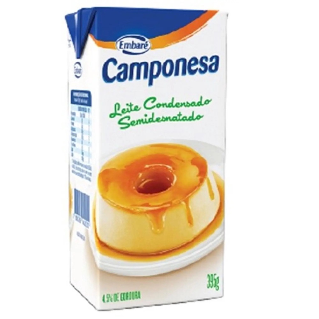 Leite Condensado Semi Desnatado Camponesa 395g Embaré