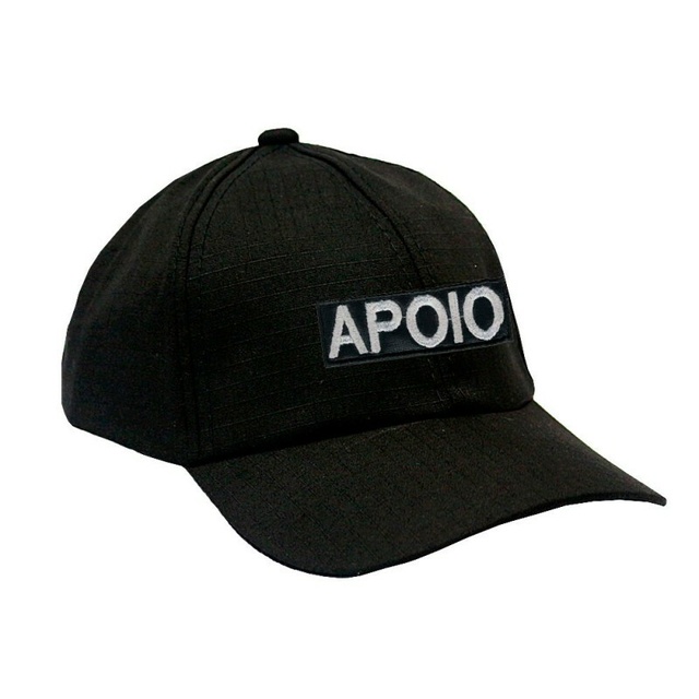 Boné Militar Rip Stop com Patch Aplicado Apoio Preta