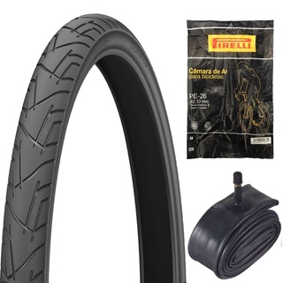 Pneu Bike Praieiro Levorin Aro 26x1.95 (50-559mm) + 1 Câmara Pirelli 26. ( ( Para Mountain Bike)