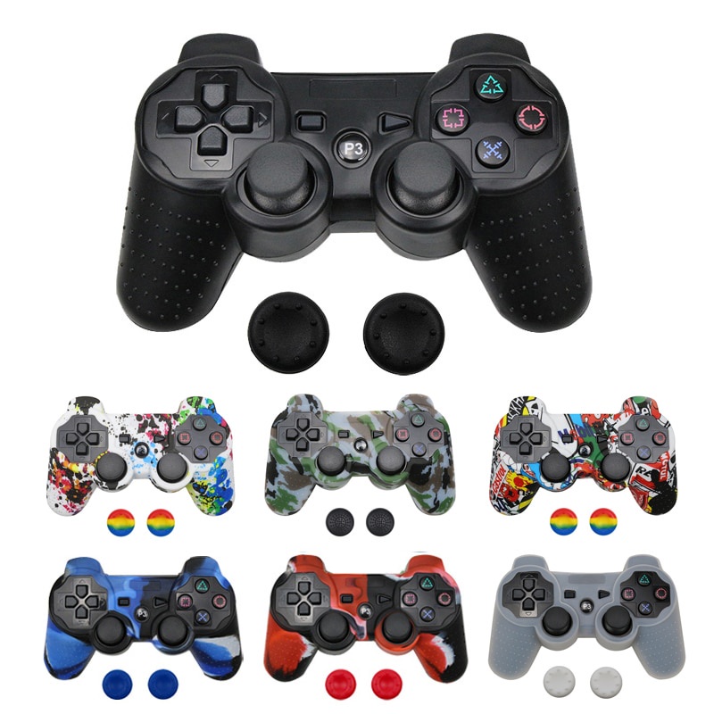 Capa de Silicone Protetora Da Pele Thumb Grips Caps Para Sony PS3/PS2 Gamepad Borracha Caixa de Proteção