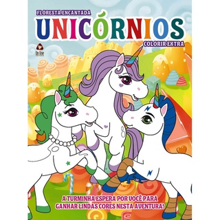 Unicórnios - Colorir Extra 03 em Oferta na Shopee