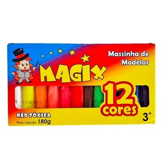 Massinha Para Modelar Educativo Infantil 12 Cores. 180gr.
