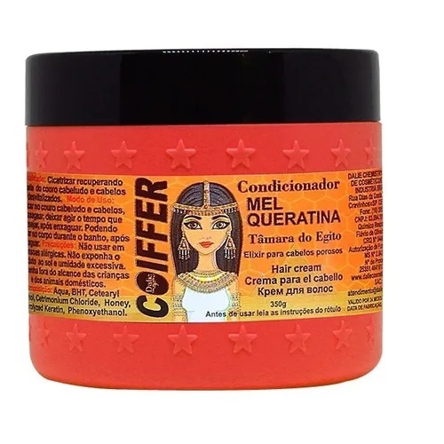 Coiffer Condicionador Mel e Queratina 350g Hidratação, Nutrição e Brilho Intenso