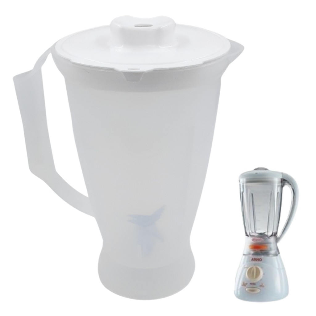 Copo Liquidificador Arno Magiclean Wwb3/wwb5/wwbc Translúcido tampa Branca