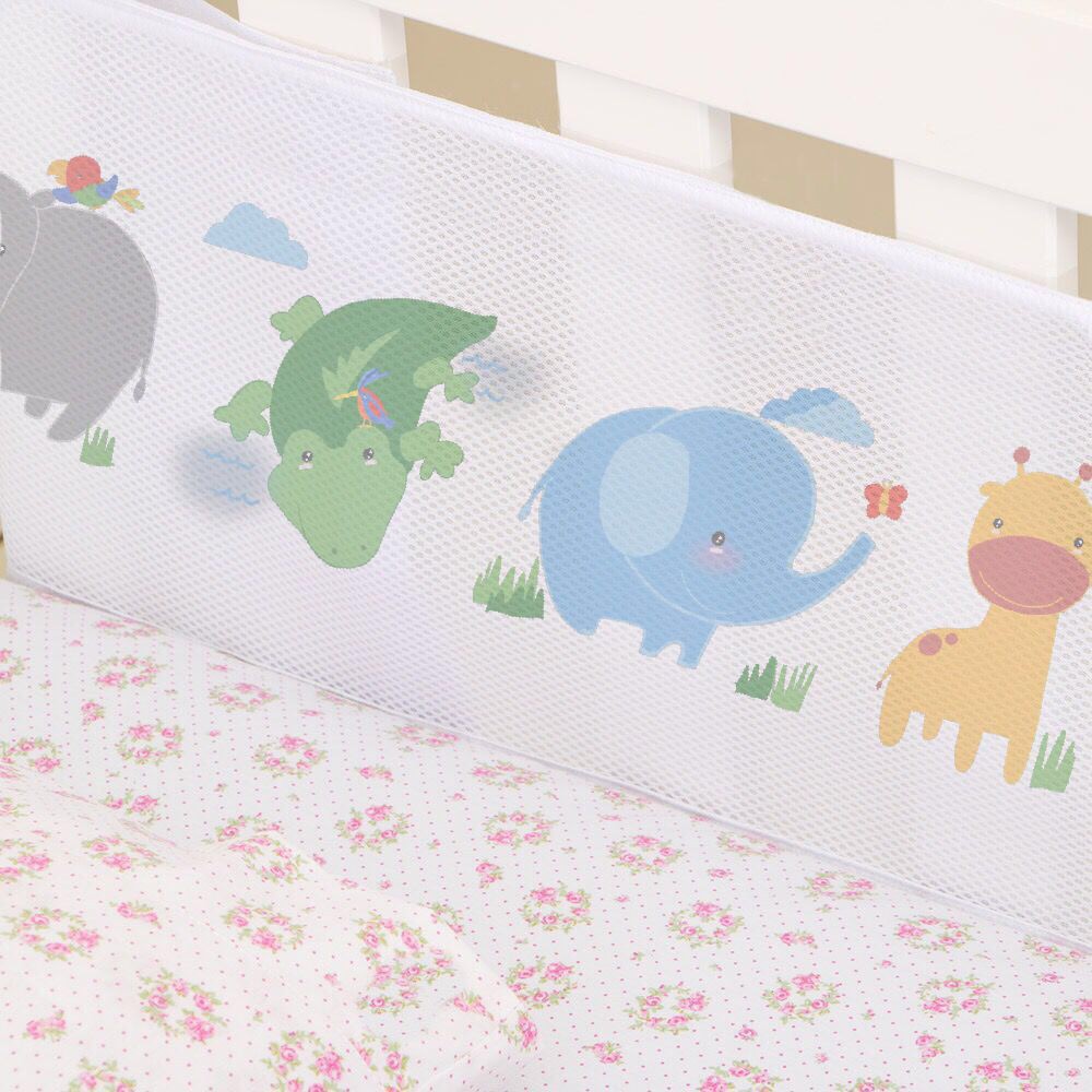 Protetor de Berço Tela Respirável 2 lados Grades Aguard Baby Padrão Americano Estampado SAFARI — imagem 2 de 2