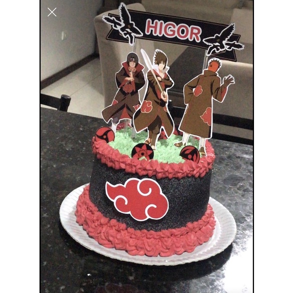 Bolo Tema Akatsuki: Onde Comprar | BuscaProdutos