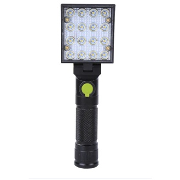 Lanterna Com Ima com 16 LEDs luz de trabalho sinalizador luminaria magnética Lanterna de Camping Barraca pesca Recarregavel