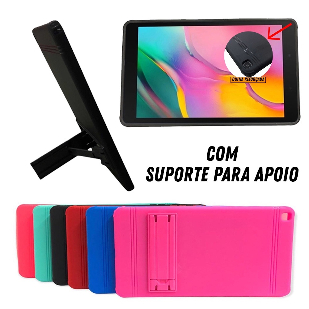 Capa Case Com Suporte para apoio Para Samsung Tab A8/ Samsung Tab A7 T-295/T-500 Ótima Qualidade