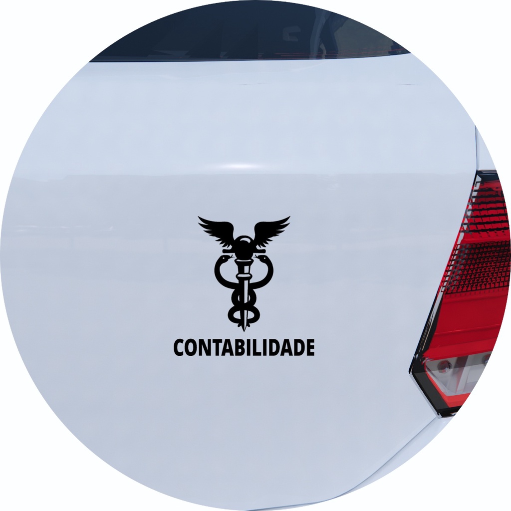 Adesivo de Carro Profissão Contabilidade Faculdade