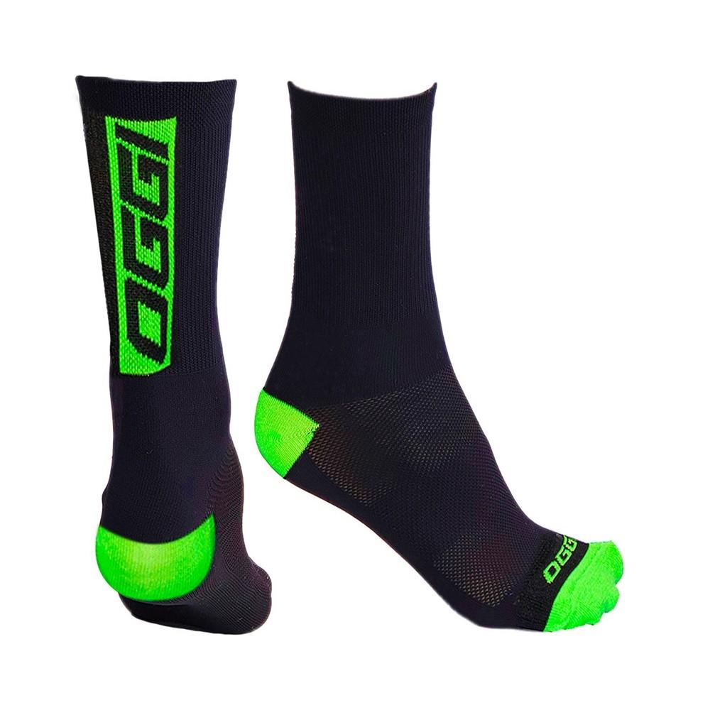 Meia Cano Longo Oggi Preta e Verde em Oferta na Shopee