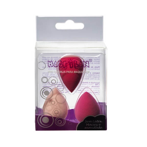 Kit 3 Esponjinhas Maquiagem Macrilan Ej131 em Oferta na Shopee