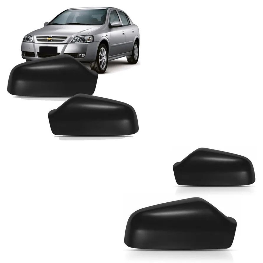 Par Capa Retrovisor Astra 99 2004 2005 2006 2007 2011 Preta modelo original GM CHEVROLET