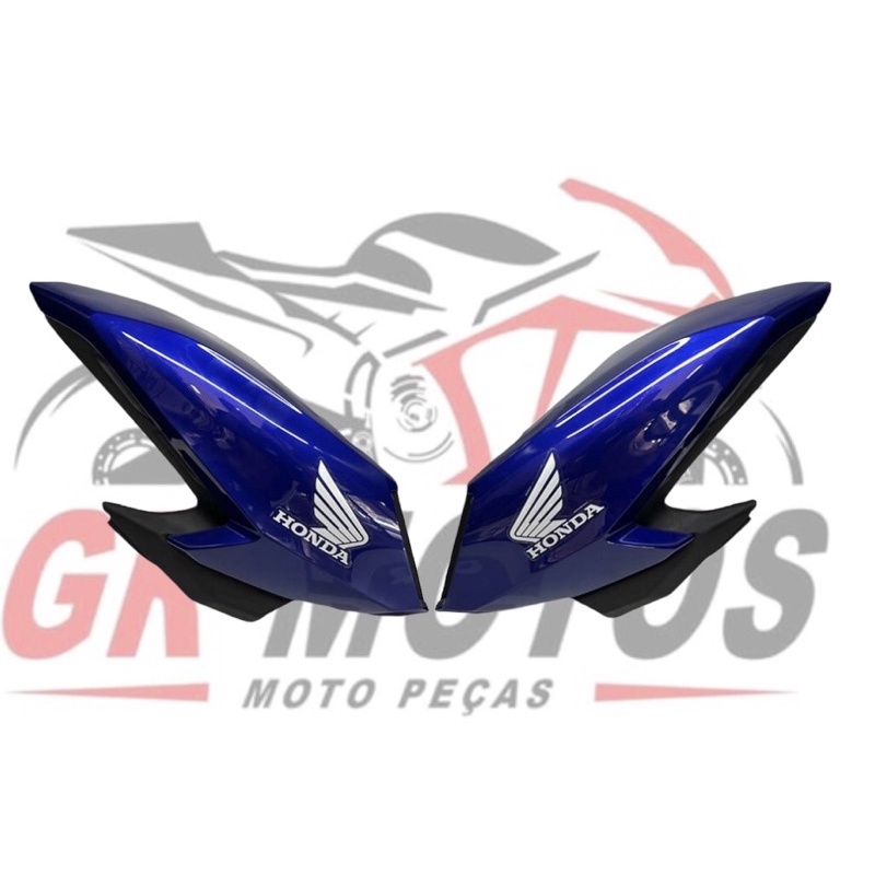 PAR DE ABAS  COM COMPLEMENTOS FAN160 2022/24 AZUL em Oferta na Shopee