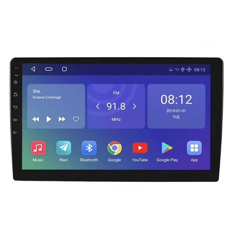 Multimídia Tela de 9 polegadas sistema Android com câmera de ré e cabos ...