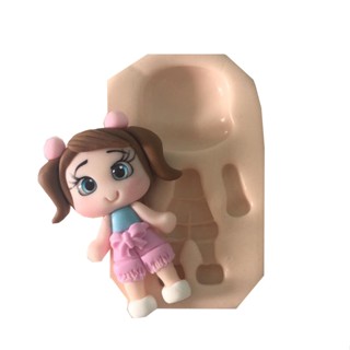 Molde de Silicone Menina Aplique - biscuit, resina, pastas e etc..(P 118) em Oferta na Shopee