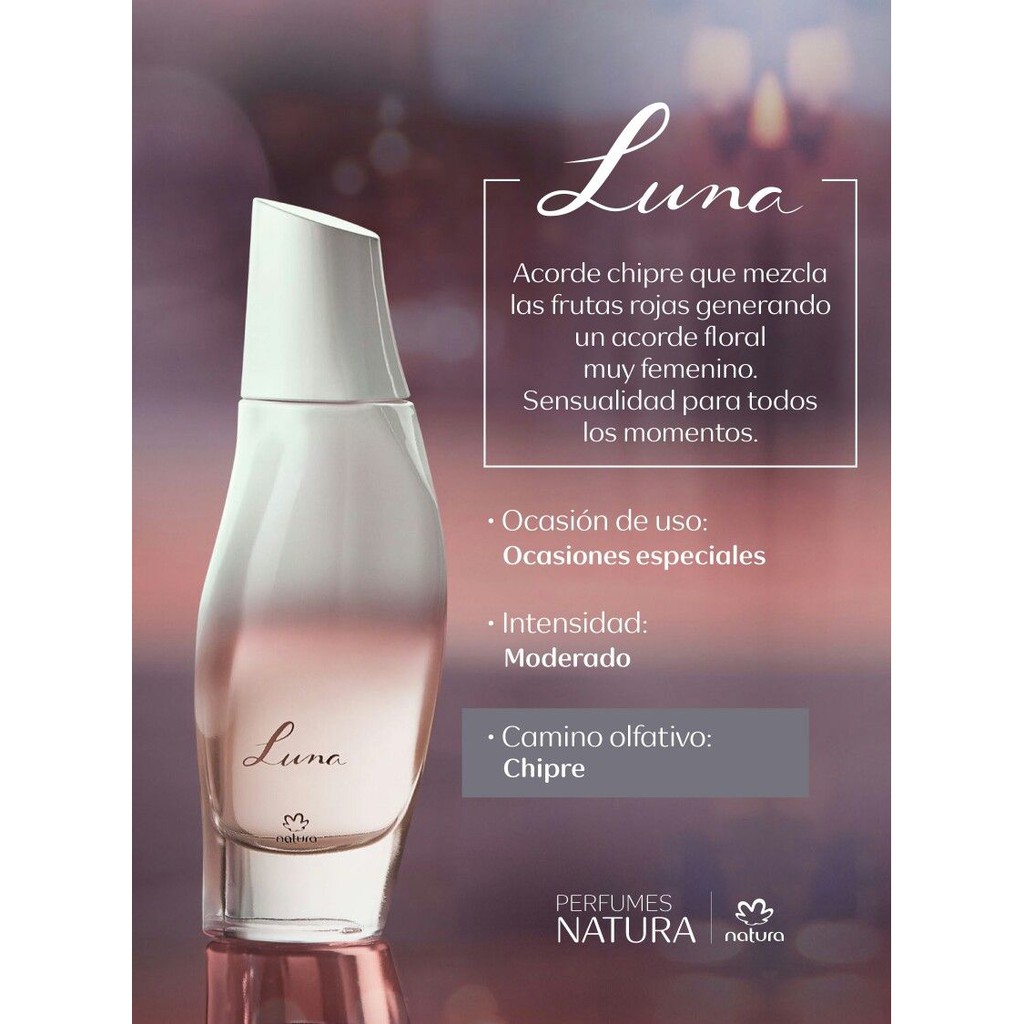 Perfume Feminino Natura Luna - Confira as Variações e escolha a sua  fragrância favorita ou leve todas elas. Você merece. | Shopee Brasil