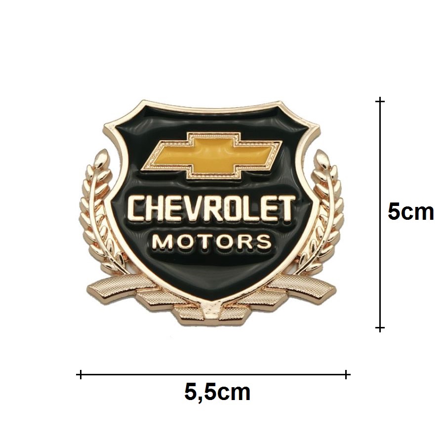 Escudo Brasão de Metal Emblema Adesivo GM Chevrolet Onix Cruze Cobalt Spin Opala Celta Corsa Vectra