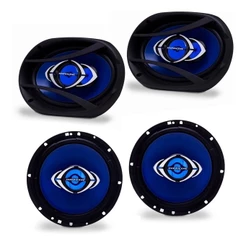 Kit Auto Falante Hurricane 6 Polegadas + 6x9 Polegadas Rms Prático